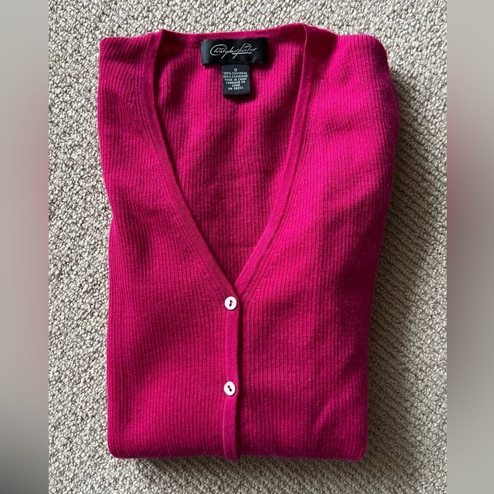 Christopher Fischer, Pink cashmere cardigan, Size S, best quality!